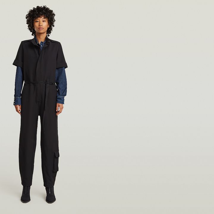 Black jumpsuit workwear clearance