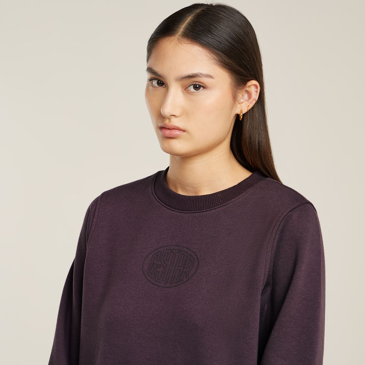 HUF OG LOGO CREW SWEATER パープル HUF OG LOGO CREW SWEATER パープル