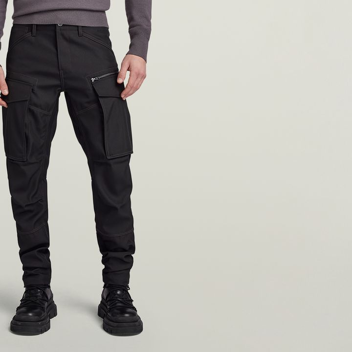 G star raw rovic tapered trousers black clearance