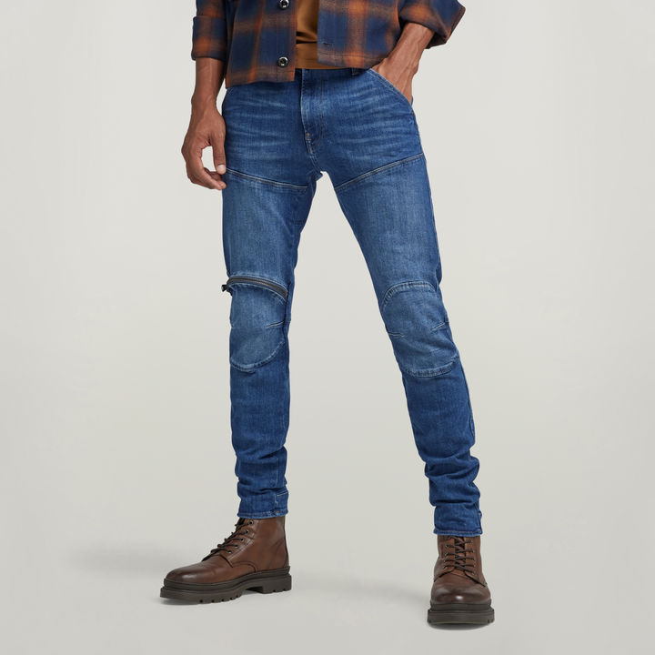 G-Star Men's 5620 3D Zip Knee Skinny Jeans, Medium Blue, 31-34