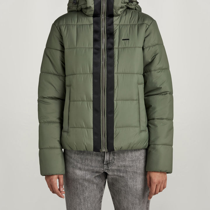 Meefic Hooded Quilted Jacket | Green | G-STAR® US