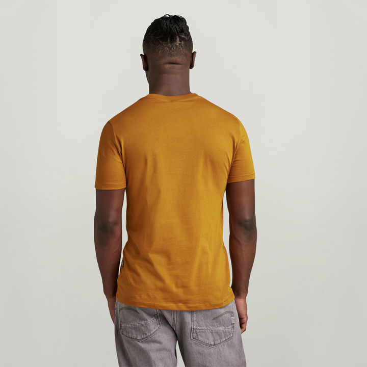 3D RAW. Logo Slim T Shirt Brown G STAR ZA