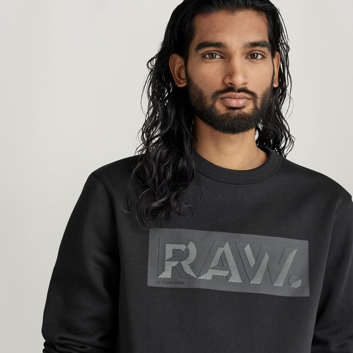 Raw Dot Box Graphic Sweater Black G STAR AU
