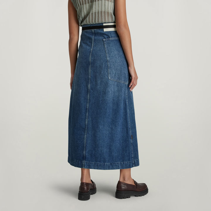 A-line Maxi Wrap Skirt | Dark blue | G-STAR® US