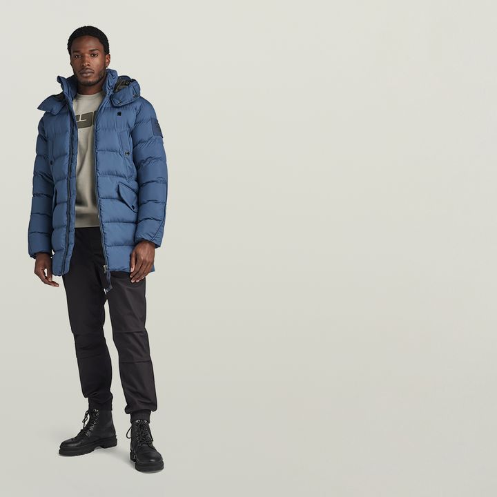G Whistler Padded Hooded Parka Medium blue G STAR AU