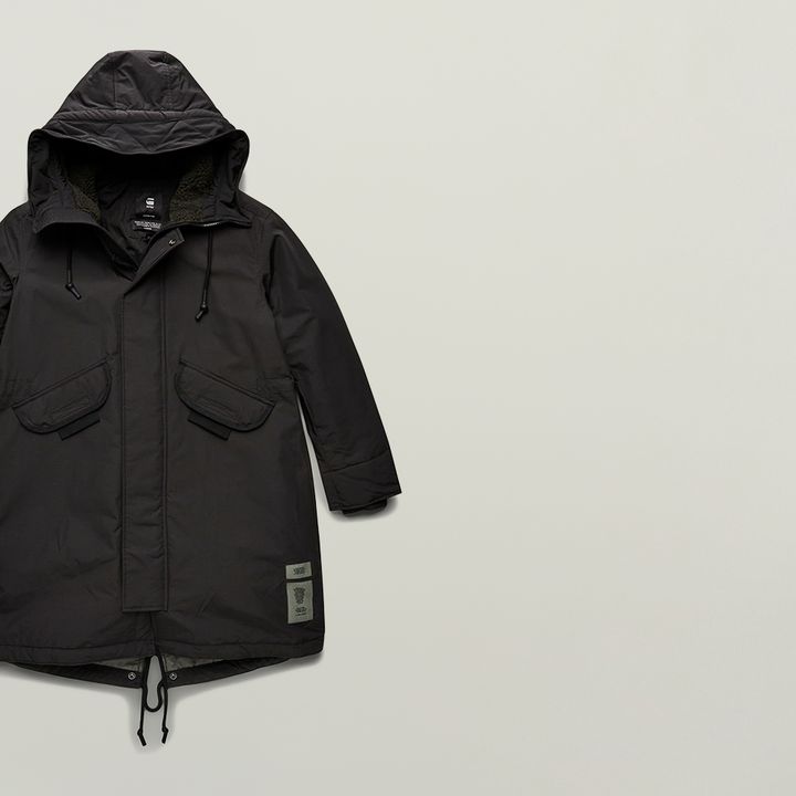 Hooded Fishtail Parka | Black | G-STAR® US