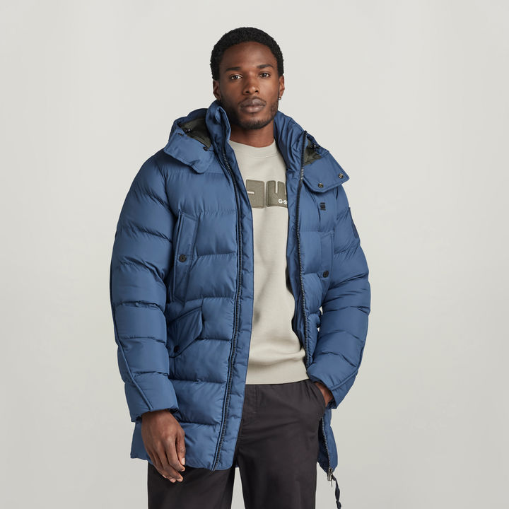 G Whistler Padded Hooded Parka Medium blue G STAR AU