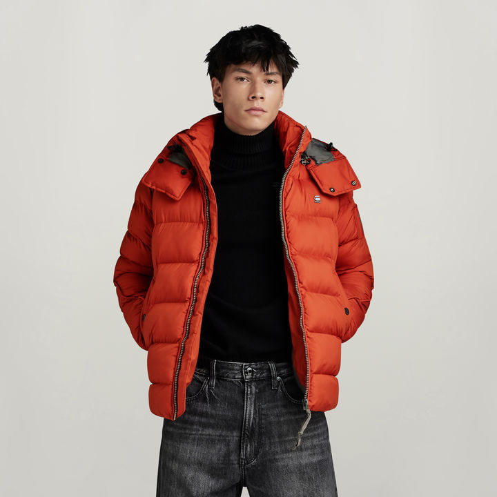 G Whistler Padded Hooded Jacket Orange G STAR AU
