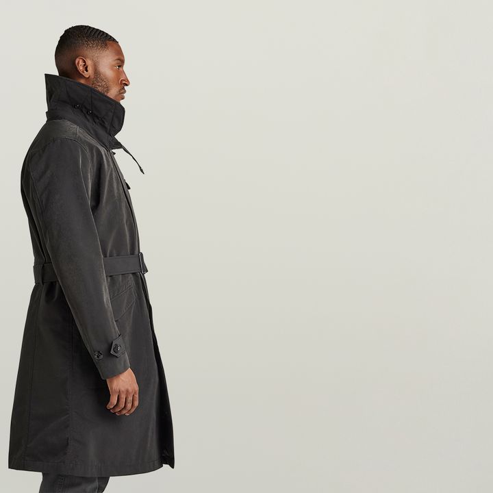商品画像：G-STAR Raw Mens Casual Utility Trench Coat Jacket, Dark 3