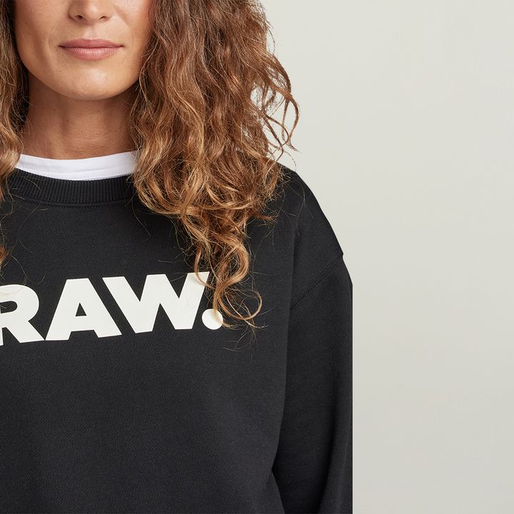 Premium Core RAW. Crewneck Black G STAR US