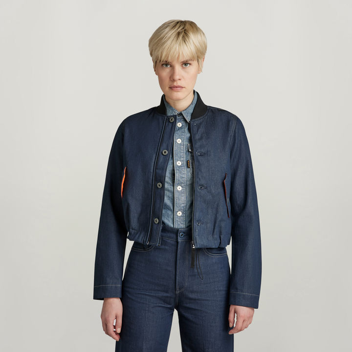 Button up with bomber jacket discount