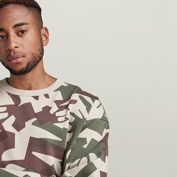 Camo Oversized Sweater Multi color G STAR US