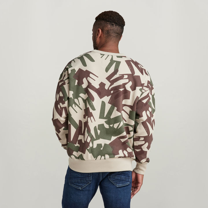 Camo oversized sweatshirt cheap