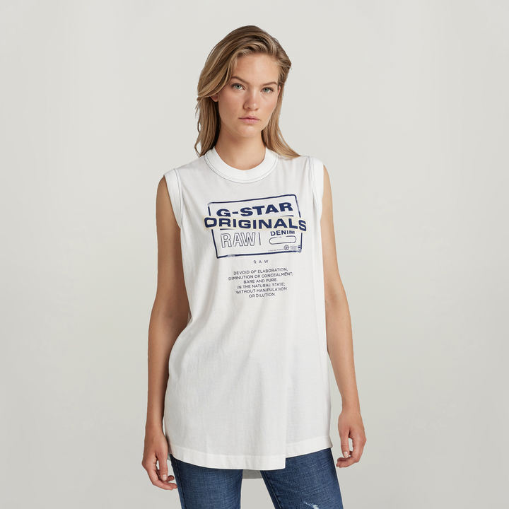Lash Originals Loose Tank Top White G STAR US