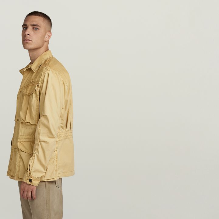 Washed Cargo Field Jacket Beige G STAR CA