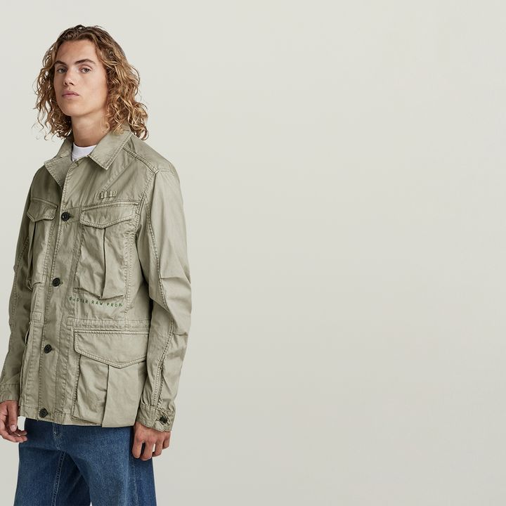 Washed Cargo Field Jacket Green G STAR US
