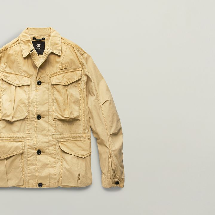 Washed Cargo Field Jacket Beige G STAR IE