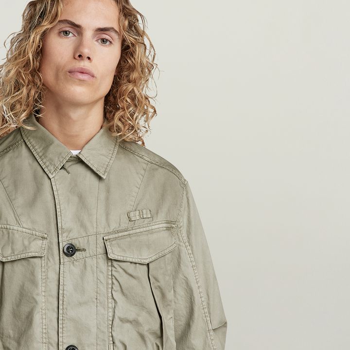 Washed Cargo Field Jacket Green G STAR CA