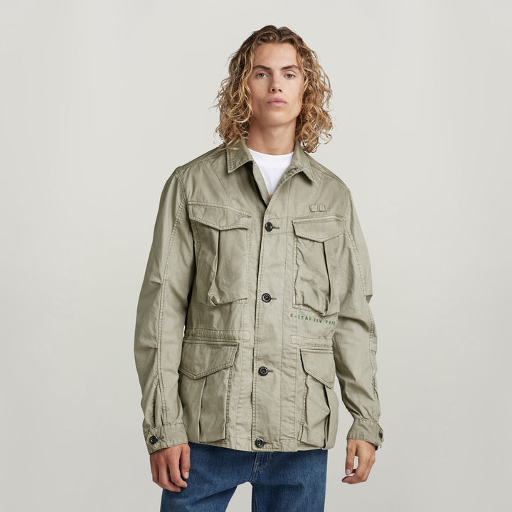 Washed Cargo Field Jacket Green G STAR CA