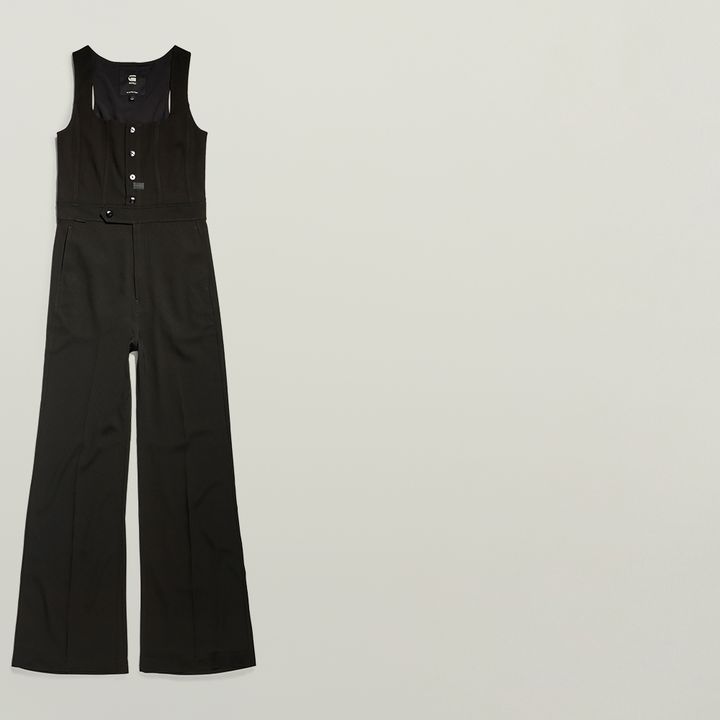 Black high waisted jumpsuit shop