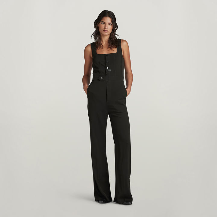 High Waist Jumpsuit Black G STAR AU