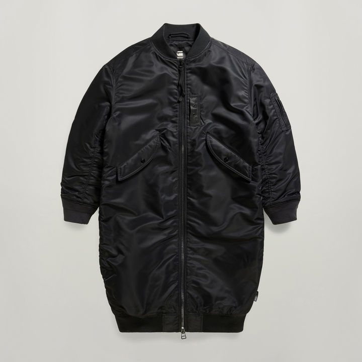 Long Bomber Jacket Black G STAR CA