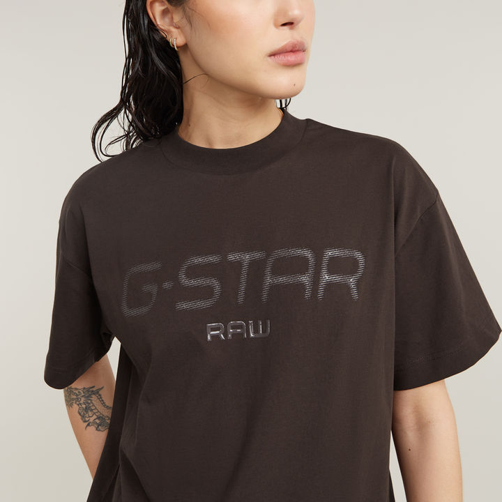 Shiny Print Loose Top