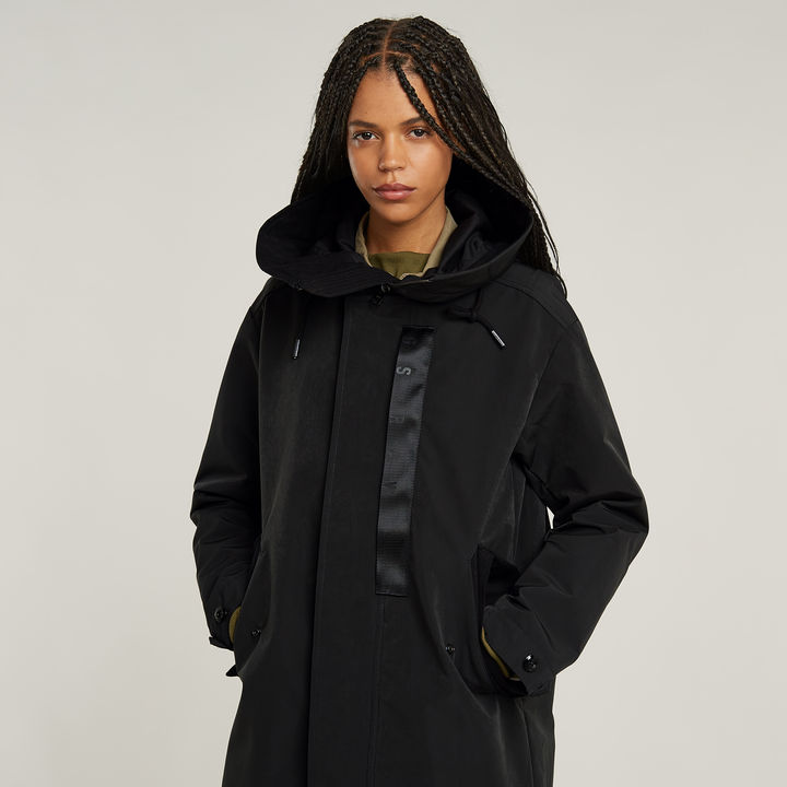 Long Hooded Parka Schwarz G STAR DE