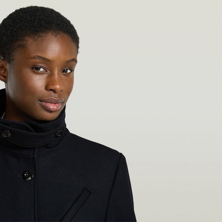 Empral Wool Trenchcoat Dunkelblau G STAR DE