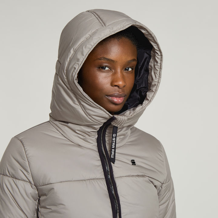 Whistler Hooded Quilted Slim Long Coat
