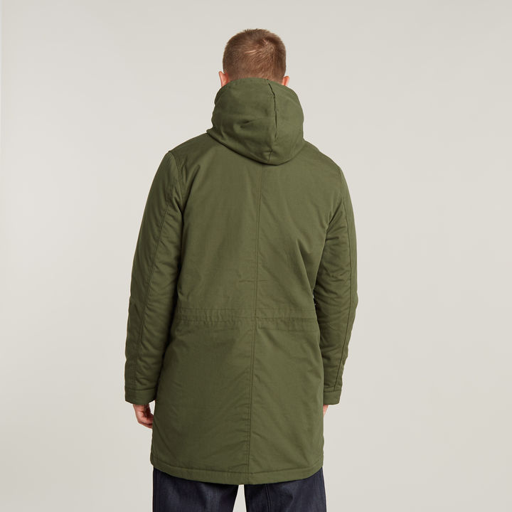 Everyday Hooded Parka | Green | G-STAR® US