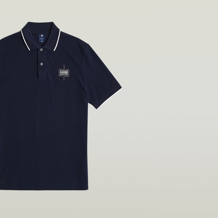 Chest Logo Striped Polo