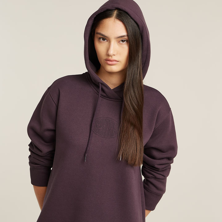 Logo Hooded Sweater Dress Purple G STAR TW