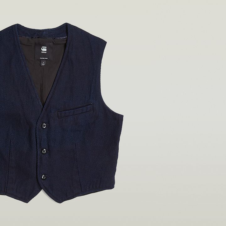 Denim Waistcoat Dark blue G STAR ZA