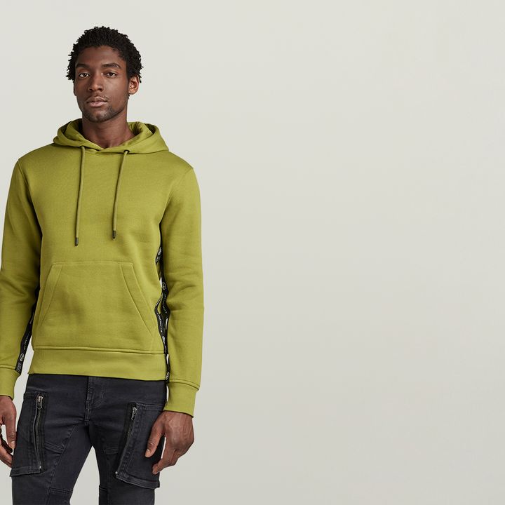 Logo Tape Hooded Sweater