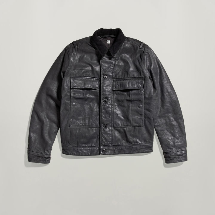 Unisex Utility Flap Pocket Lined Jacket | Black | G-STAR® US