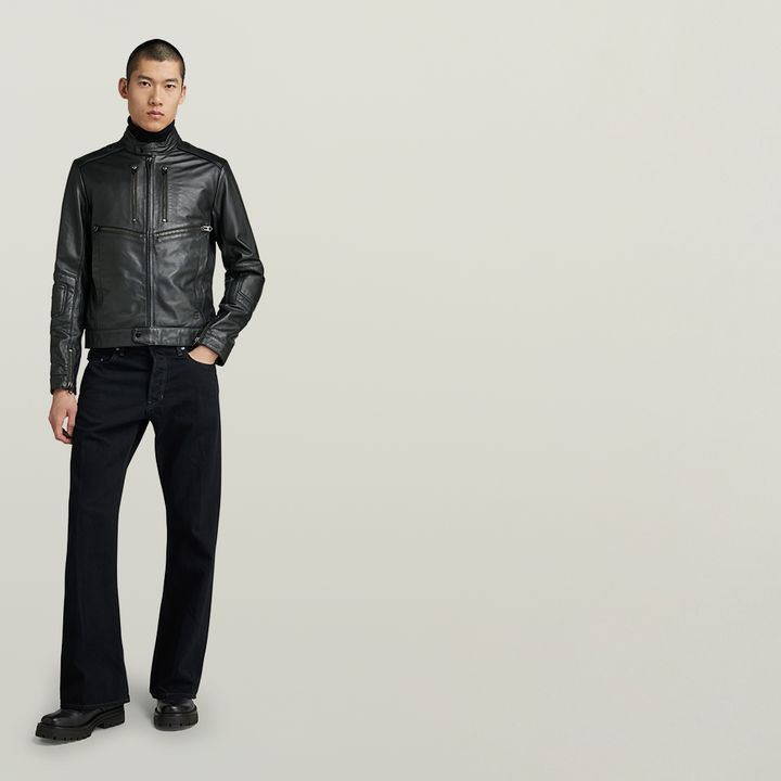 Biker Leather Jacket | Black | G-STAR® US