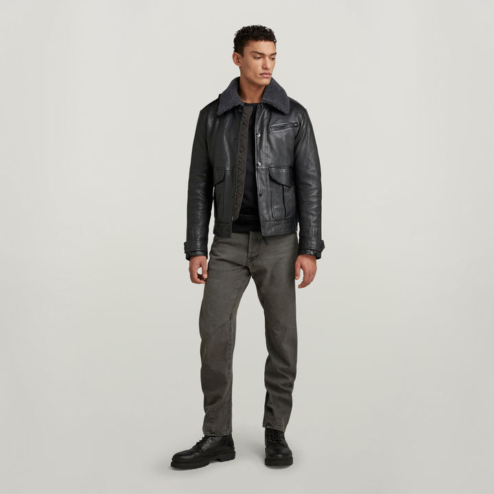 P-3 Leather Jacket | ブラック | G-STAR® JP