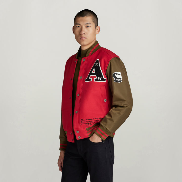 Varsity Jacket | Red | G-STAR® SI