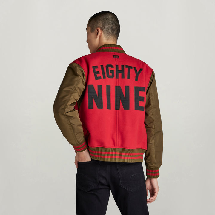 Varsity Jacket Red G STAR CA