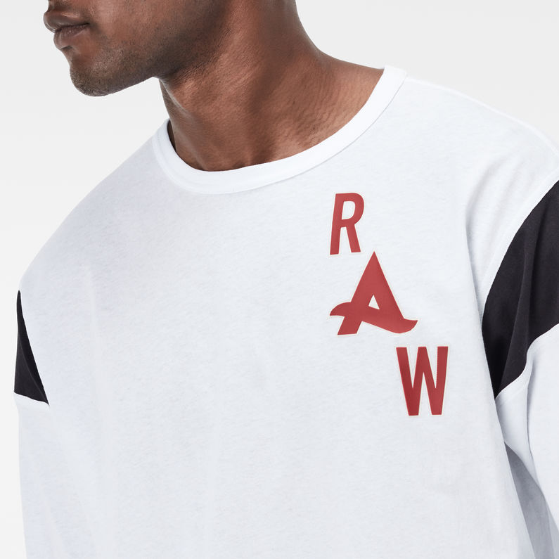 G-Star RAW® Afrojack Baseball Long T-Shirt Blanc