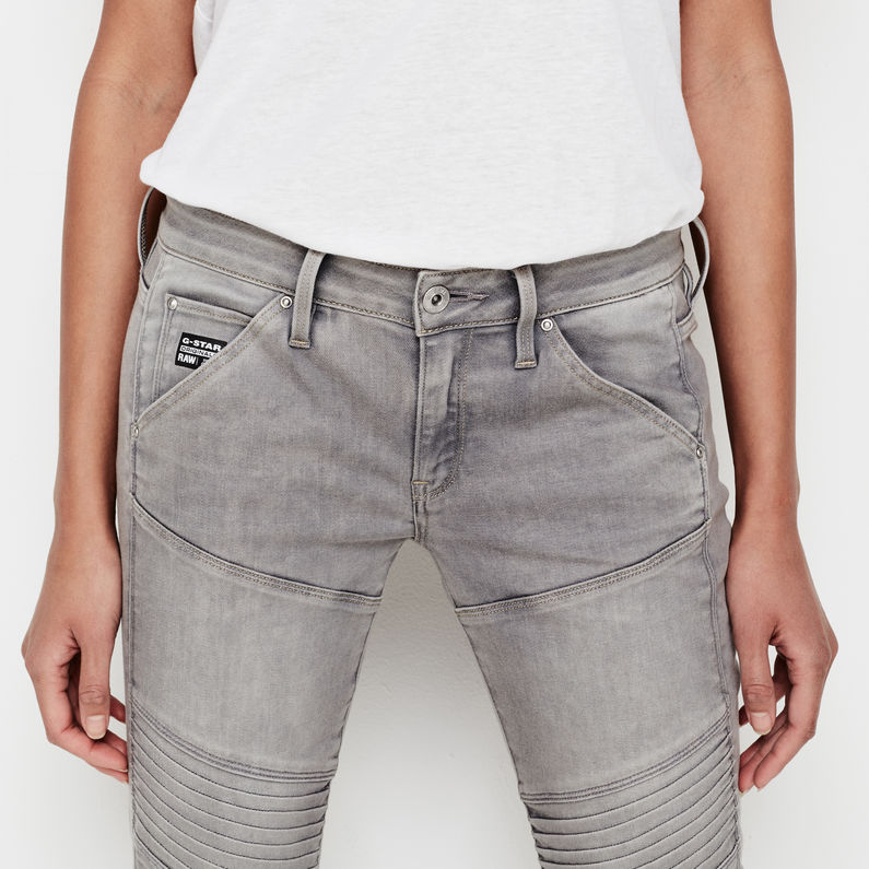 G-STAR® 5620 Custom Mid Waist Skinny Jeans Grau