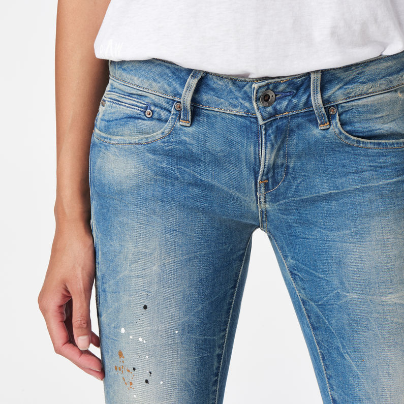 G-Star RAW® Midge Zip Low Waist Super Skinny Jeans Hellblau