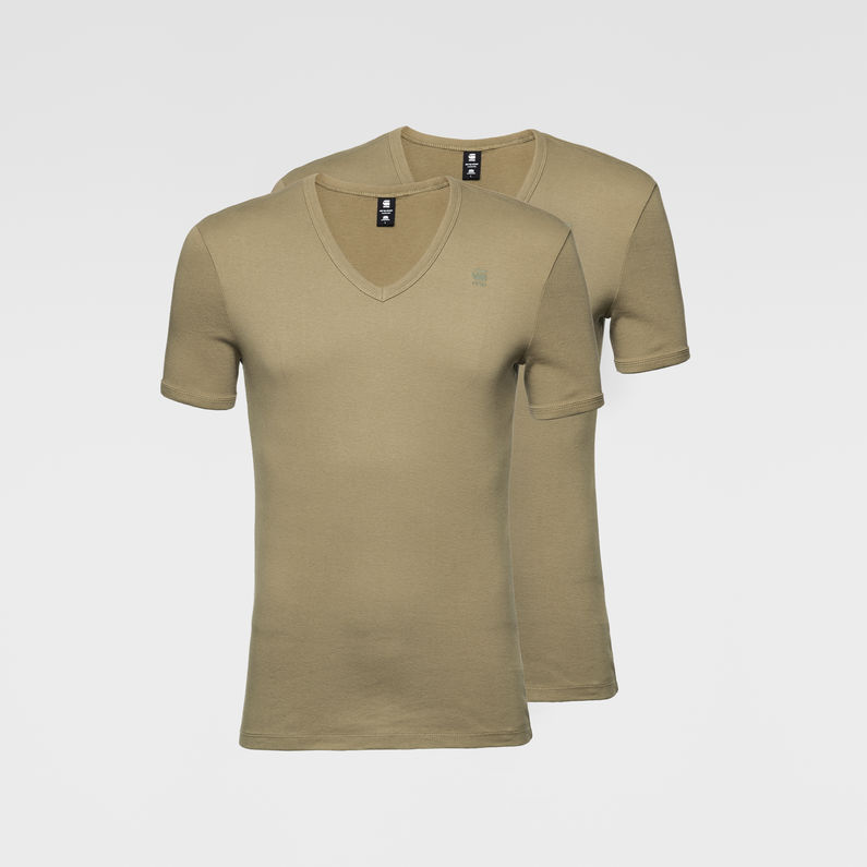 Basic V-Neck T-Shirt 2-pack | Rustic 