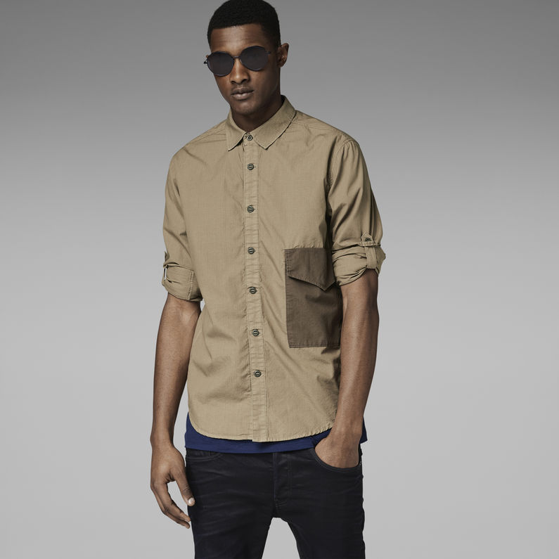 G-STAR® burm rol-up ls/cmbt rpst/lev Brown