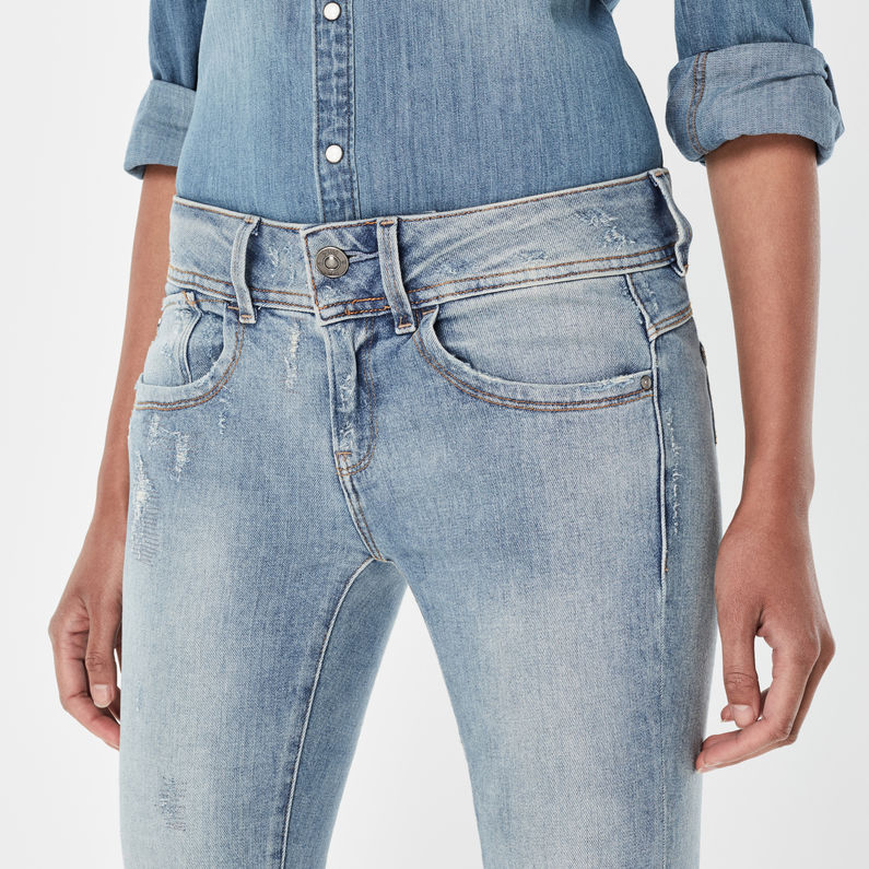 G-Star RAW® Lynn Mid Waist Skinny Jeans Hellblau