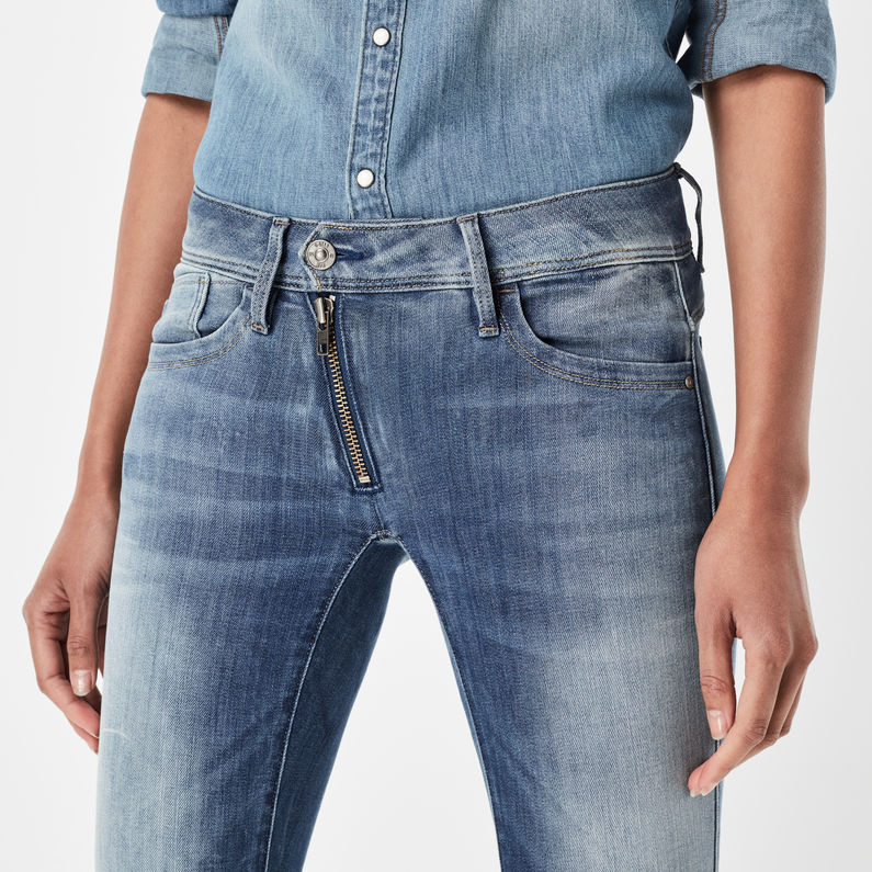 G-STAR® Lynn Zip Mid Waist Skinny Jeans Medium blue