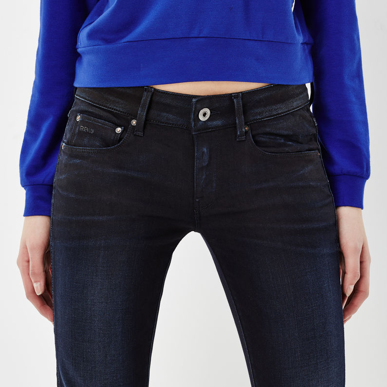 G-STAR® Lynn Zip Mid Waist Skinny Jeans ダークブルー