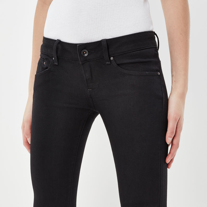 G-Star RAW® Midge Zip Low Waist Super Skinny Jeans Schwarz