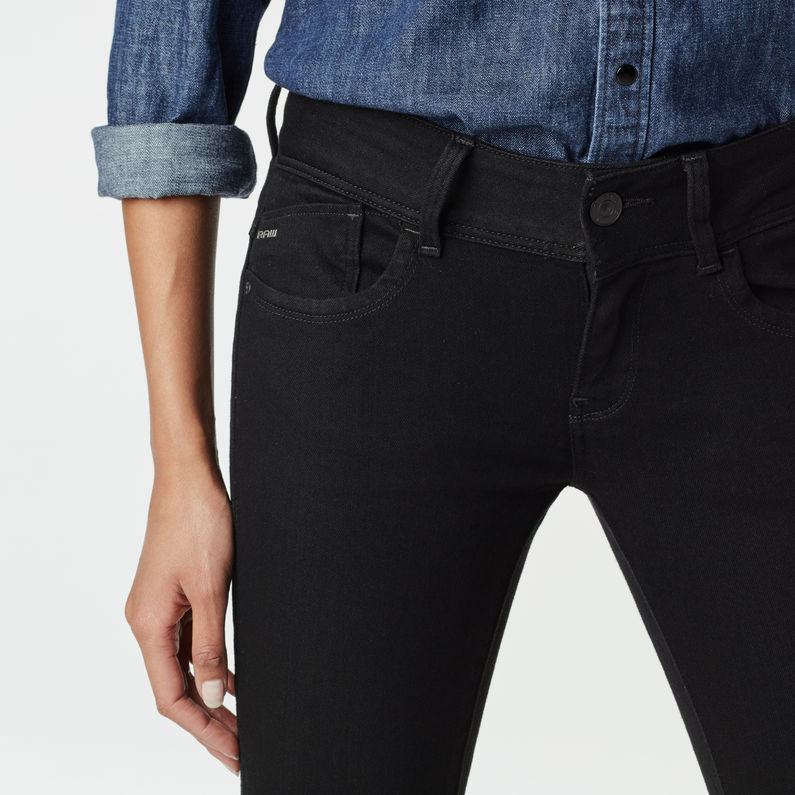 G-STAR® Lynn Mid Waist Skinny Jeans Noir